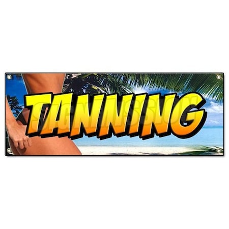 Signmission TANNING BANNER SIGN tan beauty salon spa bed signs spray suntan healthy B-Tanning